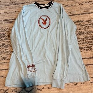 Playboy Sky Blue Long Sleeve Tee